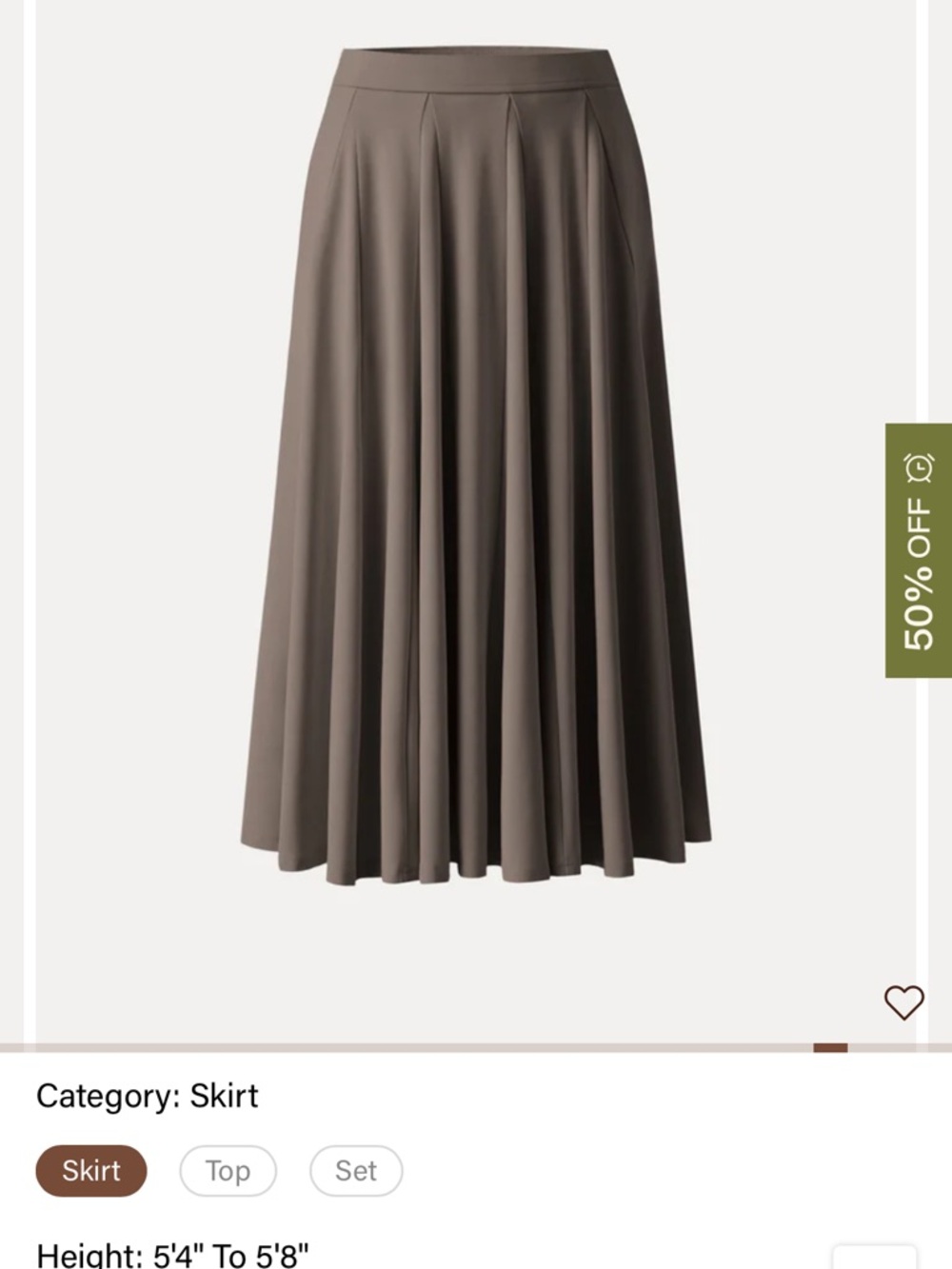 OGL Lyocell Blend Volume Skirt with Pockets